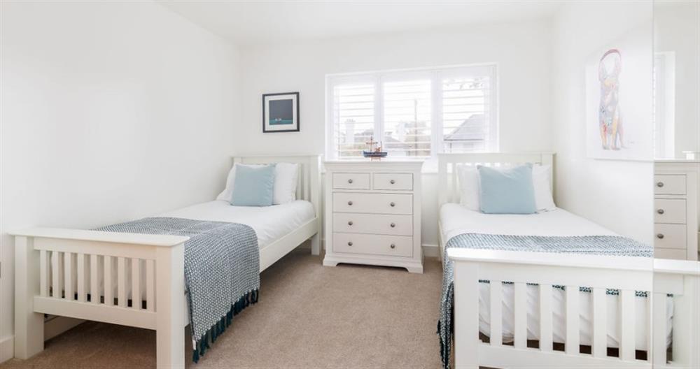 This is a bedroom at Bay Reach in Sandbanks