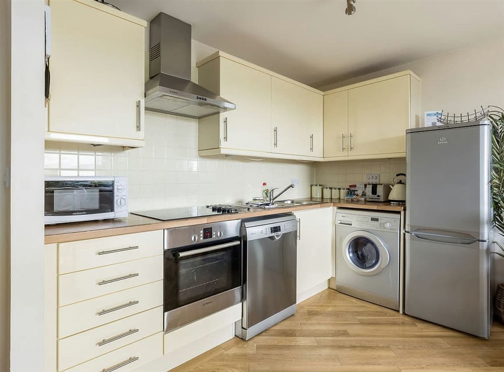 Open plan living space at Bay Retreat in Poole, Dorset