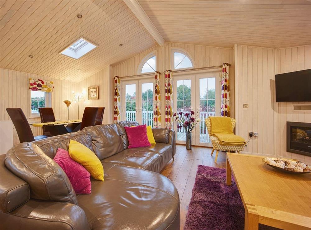Living room/dining room at Bay tree Lodge in Willington, near Derby, Derbyshire