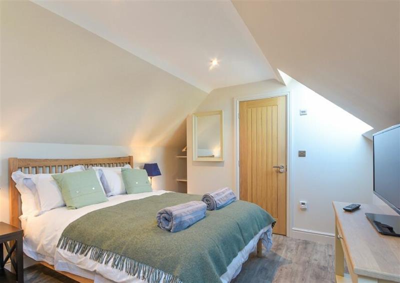 This is the bedroom at Bay Tree Studio, Alnmouth