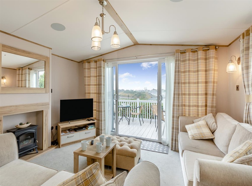 Open plan living space at Bay View 34 in Weymouth, Dorset