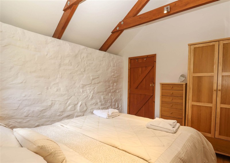 This is the bedroom at Bay View Barn, Hayle