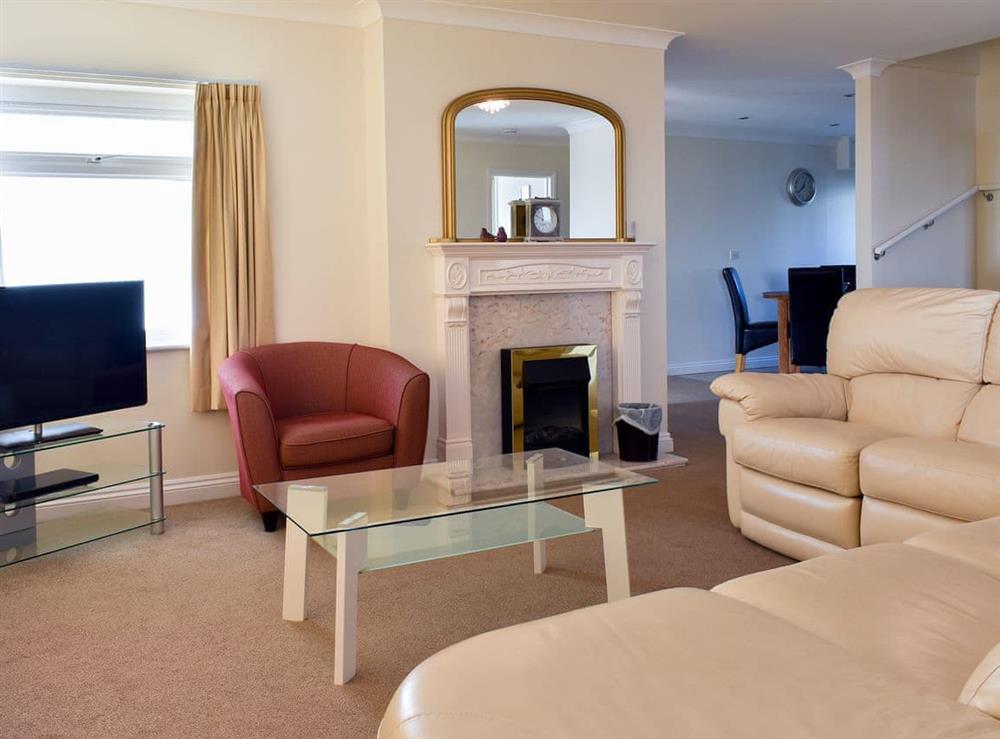 Comfy living area at Bay View in Carlyon Bay, near St Austell, Cornwall