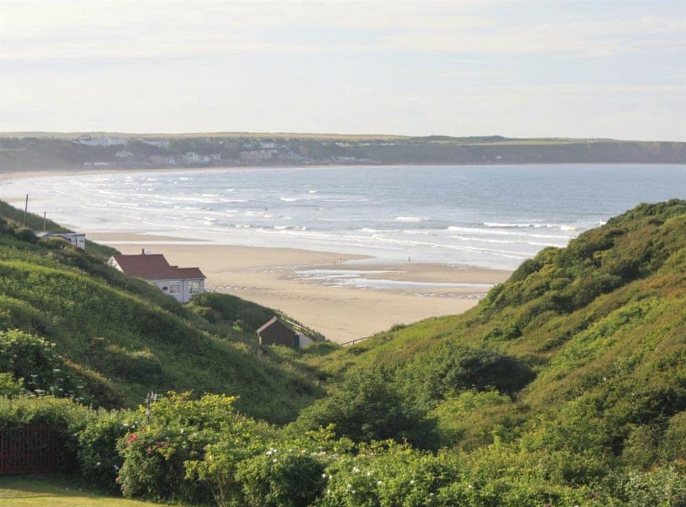 Beach 300 yards at Bay View in Hunmanby Gap, near Filey, North Yorkshire
