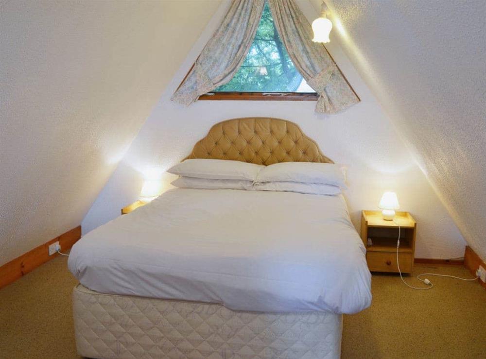 The re is a double bed in the apex of the roof at Bay View in Kingsdown, near Deal, Kent