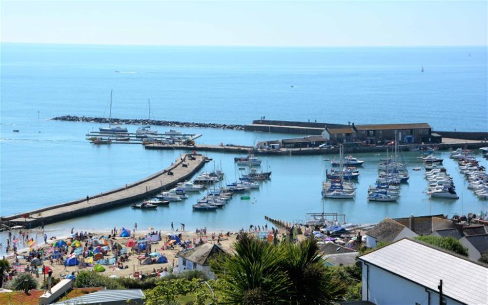 The harbour from Cobb Road at Bay View in Lyme Regis