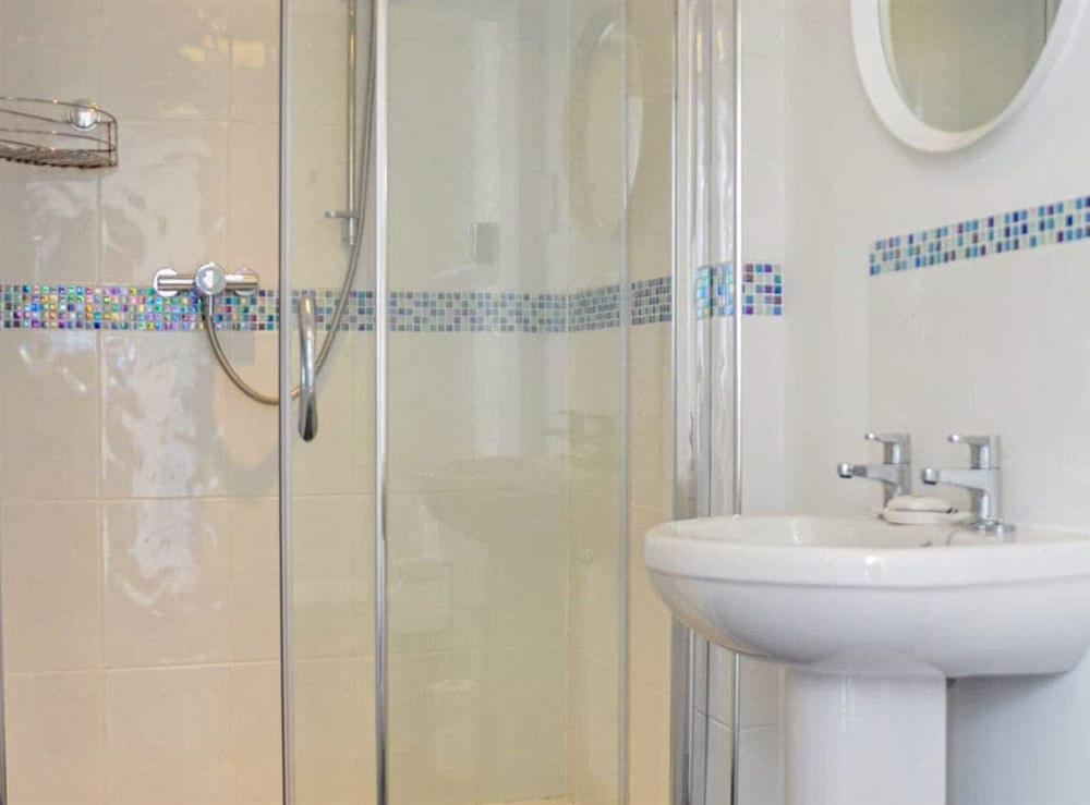Downstairs shower & WC at Bay View in Portscatho, Cornwall
