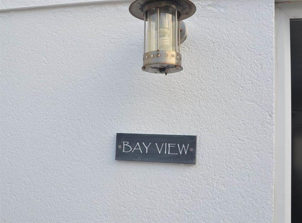 House name at Bay View in Portscatho, Cornwall