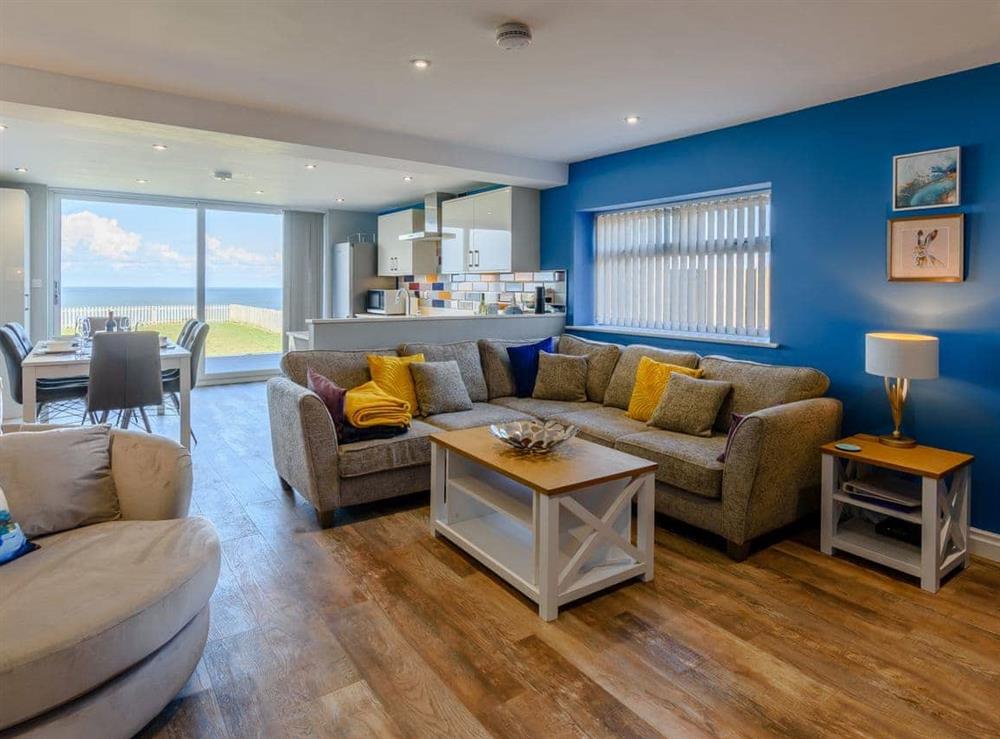 Open plan living space at Bay View in Reighton Gap, near Filey, North Yorkshire