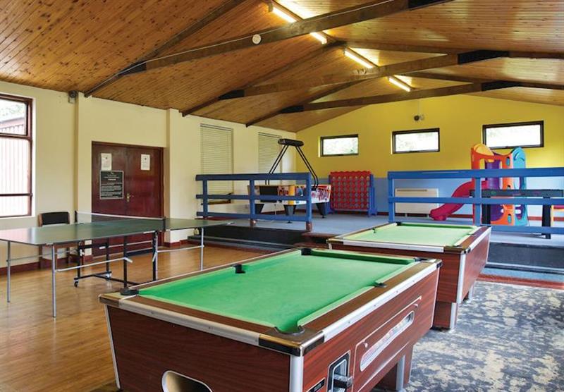 Games room at Bay View Resort in Carmarthenshire, South Wales