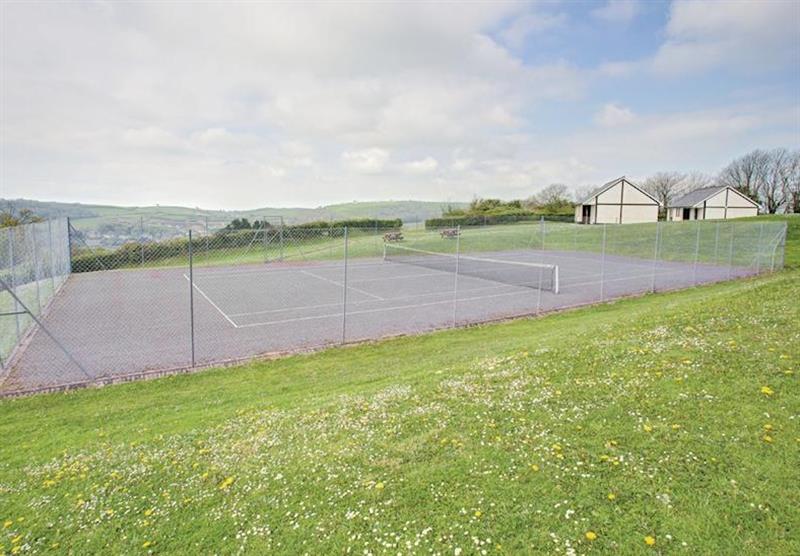 Tennis court at Bay View Resort in Carmarthenshire, South Wales