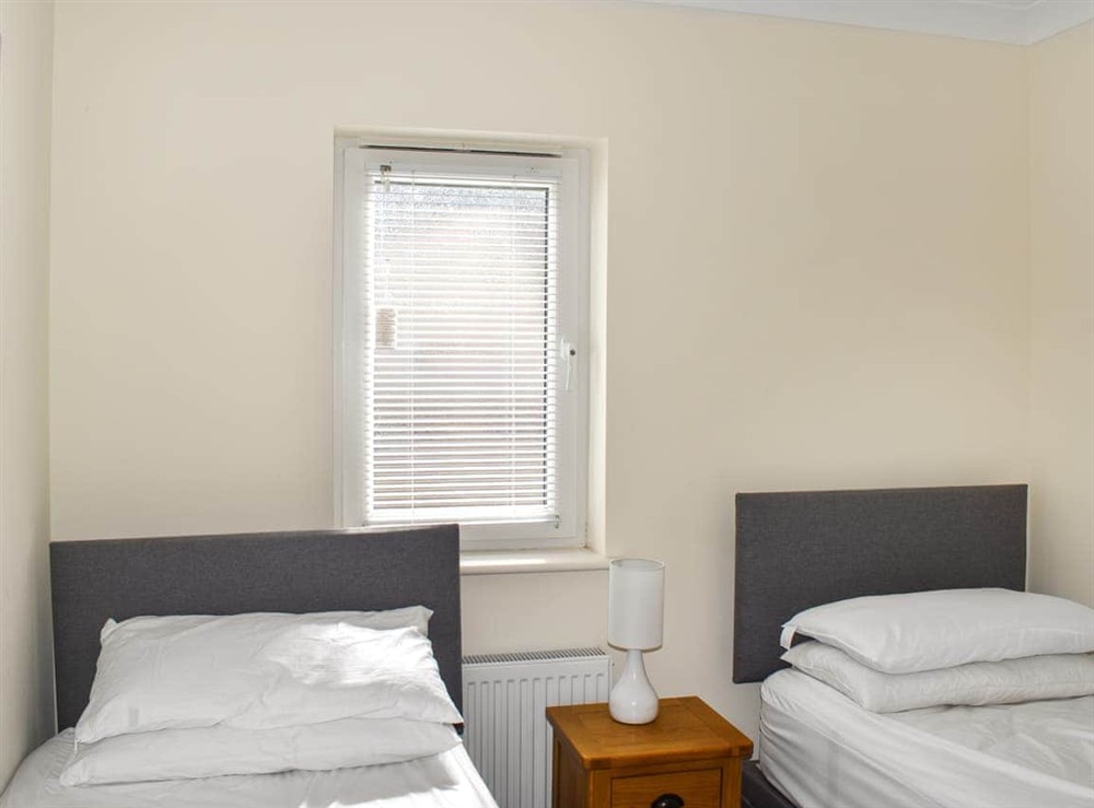 Twin bedroom at Bay View in Shanklin, Isle of Wight
