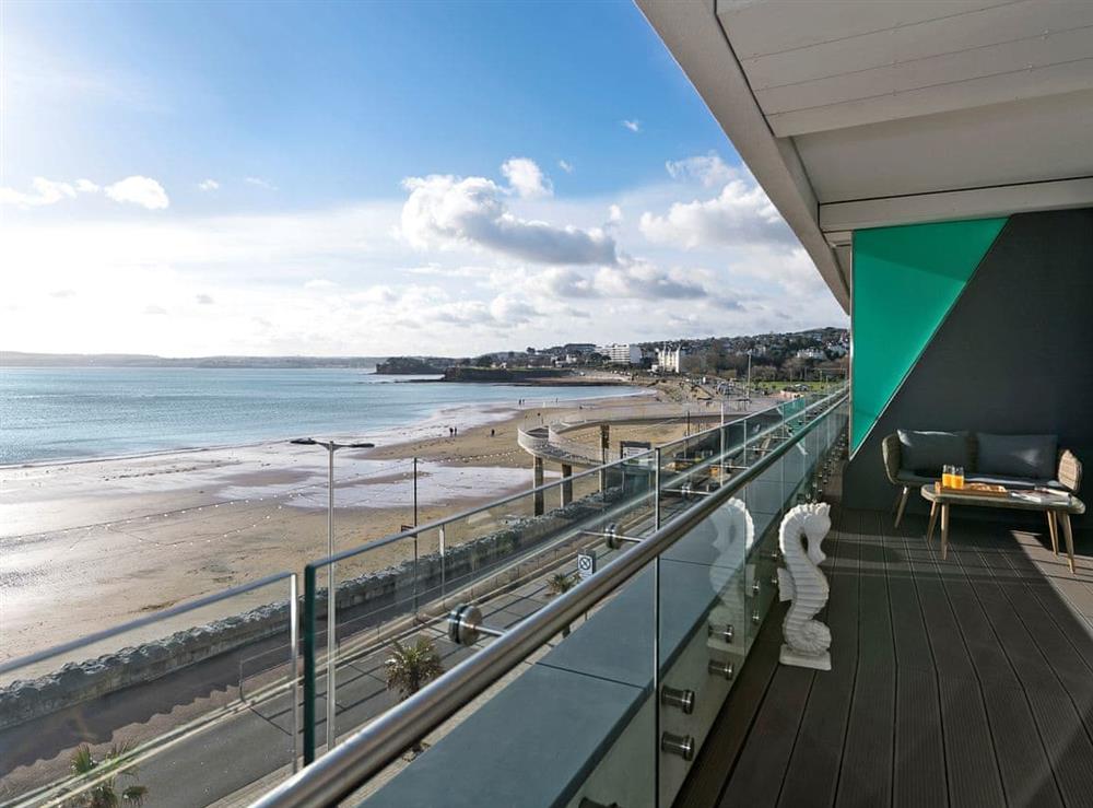 Impressive balcony with expansive sea views at Bay View in Torquay, Devon