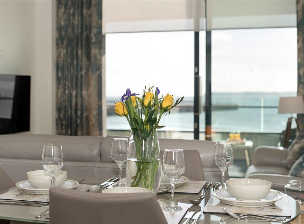 Inviting dining area at Bay View in Torquay, Devon