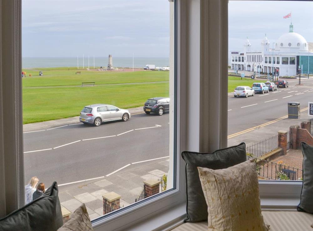 Coastal view from the living room at Bay View in Whitley Bay, Tyne and Wear