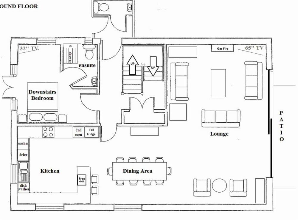 Ground floor plan at Bayside in Filey, North Yorkshire