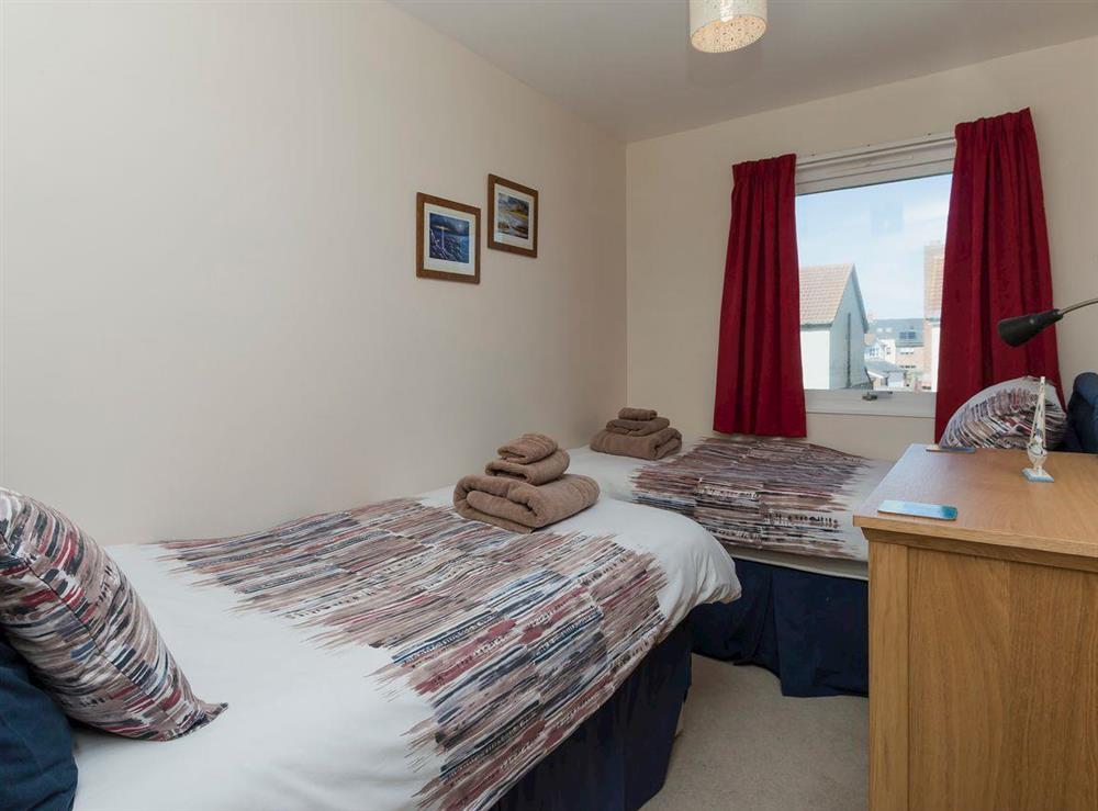 Twin bedroom at Bayview in Beadnell, Northumberland