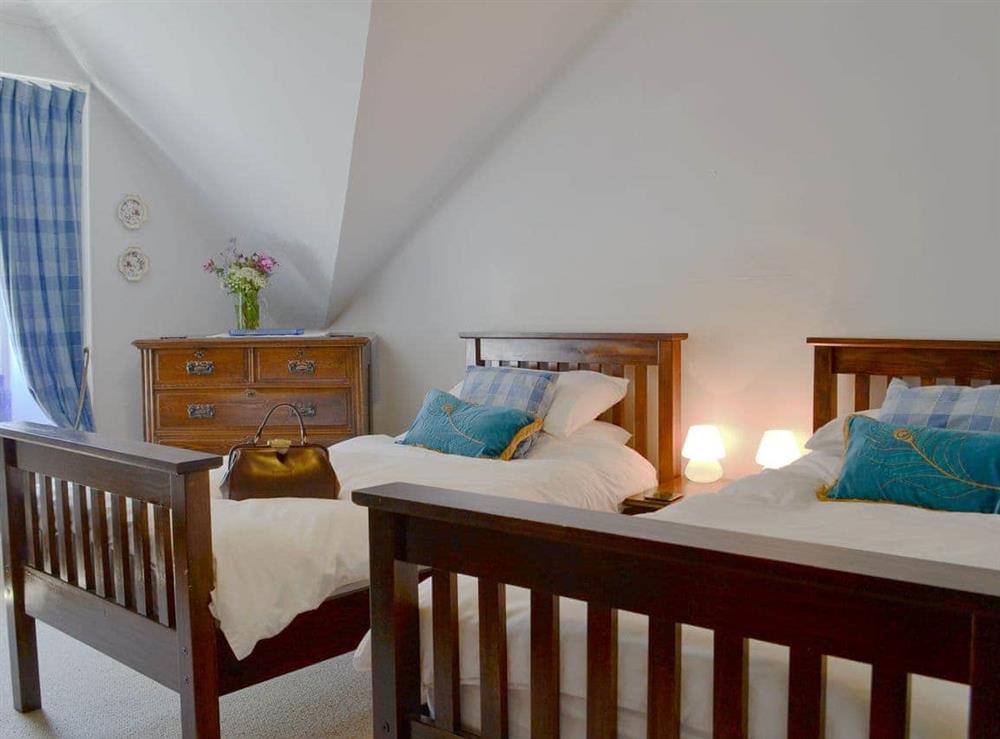 Comfy twin bedroom at Bayview in Carradale, Argyll., Great Britain