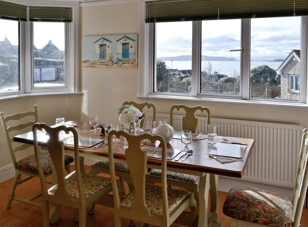 Dining area at Bayview in Weymouth, Dorset