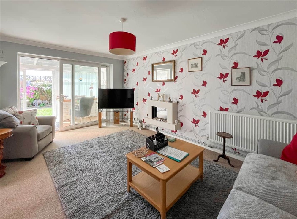 Living area at Beach Bungalow in Bognor Regis, West Sussex