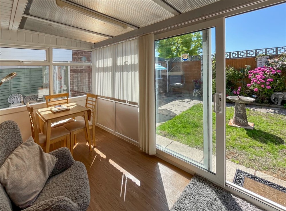 Sun room at Beach Bungalow in Bognor Regis, West Sussex