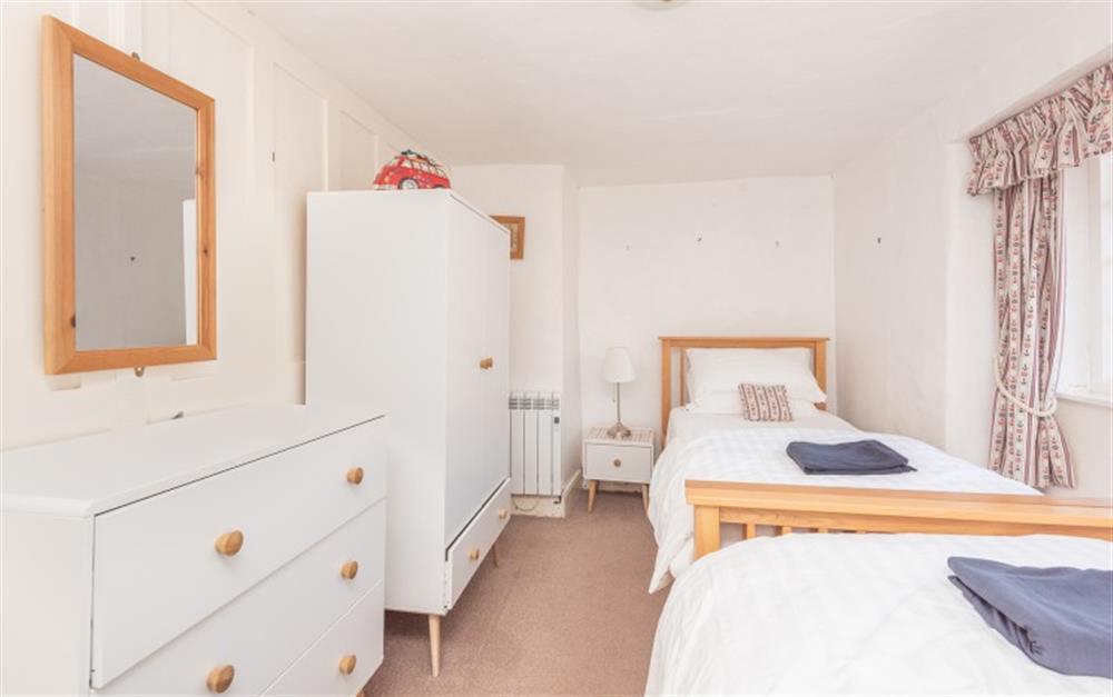 The twin bedroom  at Beach Cottage in Hope Cove