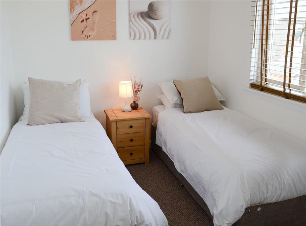 Twin bedroom at Beach Cottage in Nairn, Morayshire