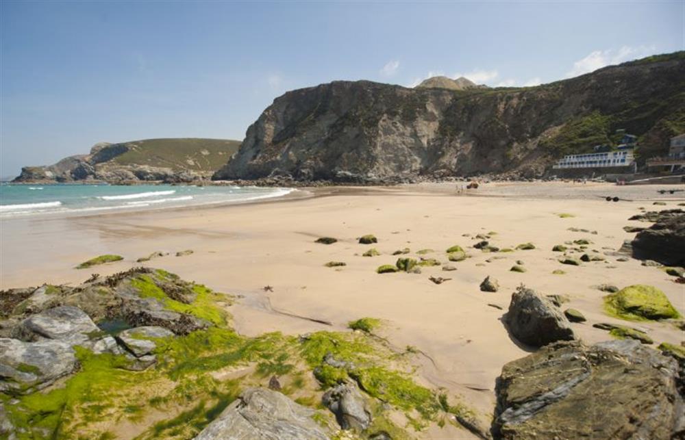 Trevaunance Cove beach, just 100 yards from Beach Cottage at Beach Cottage, St Agnes