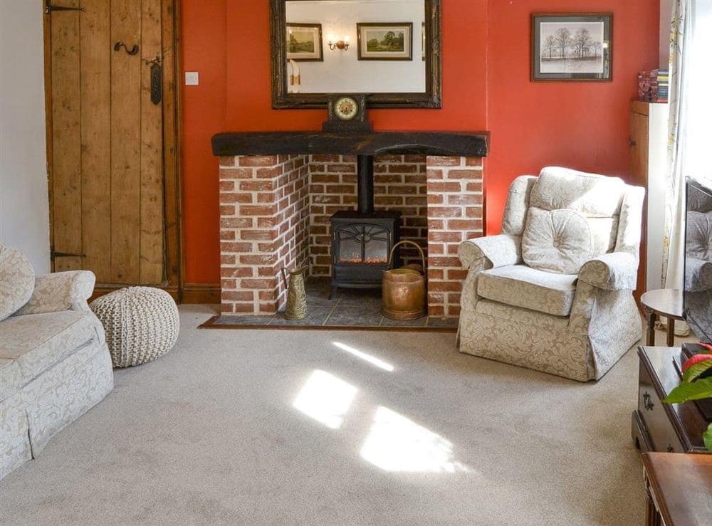 Characterful living room at Beach Cottage in Winterton-on-Sea, Norfolk