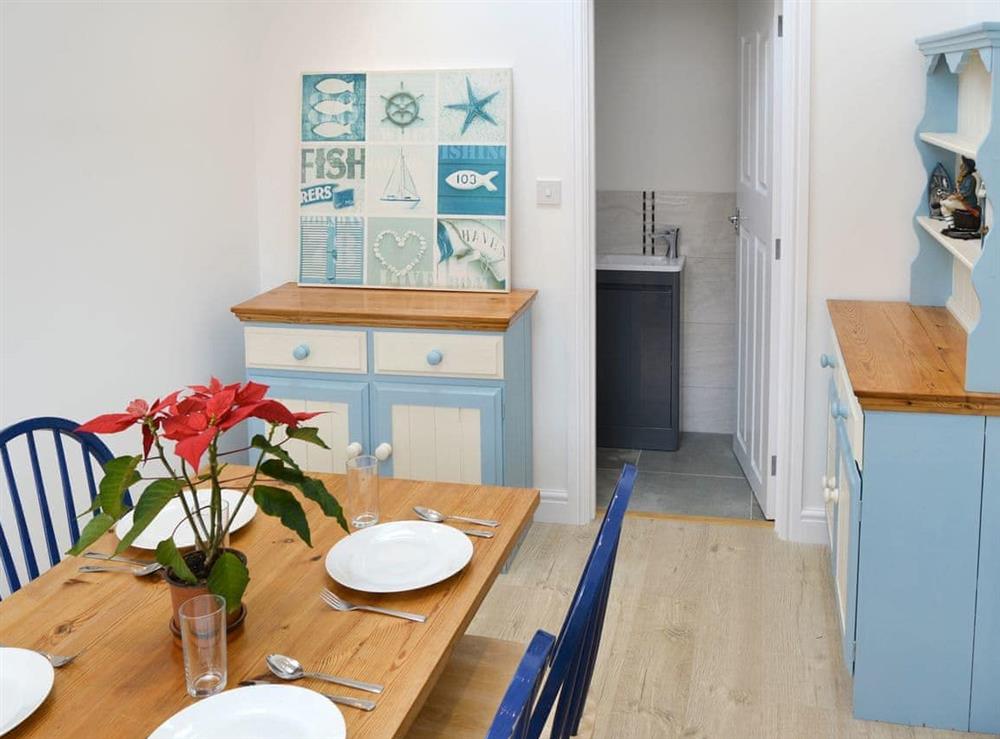 Light and airy dining space at Beach Cottage in Winterton-on-Sea, Norfolk