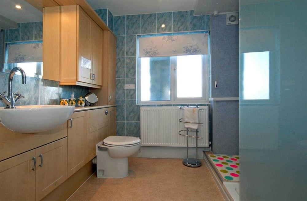 This is the bathroom at Beach Croft in Pembroke Dock, Pembrokeshire, Dyfed
