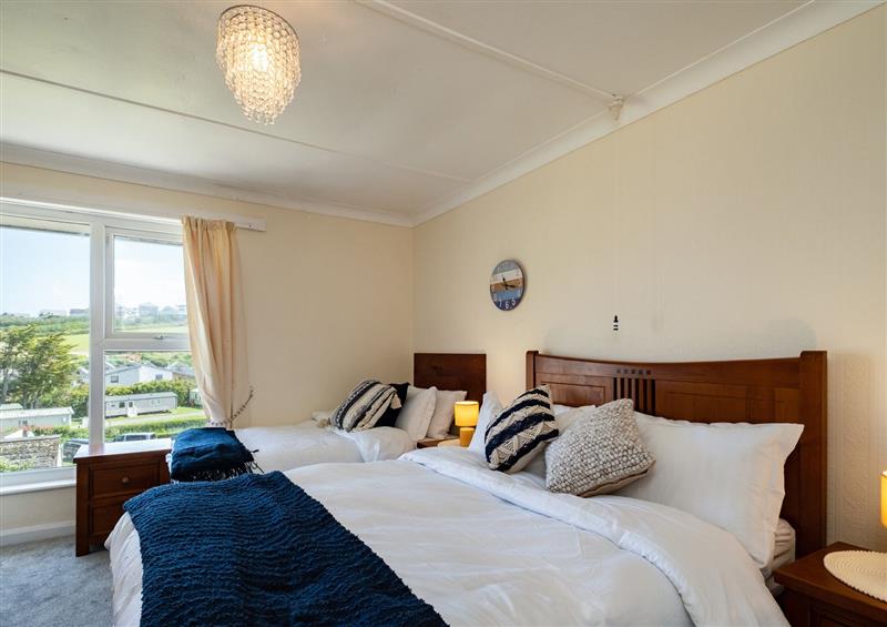 One of the bedrooms at Beach Haven, Polzeath