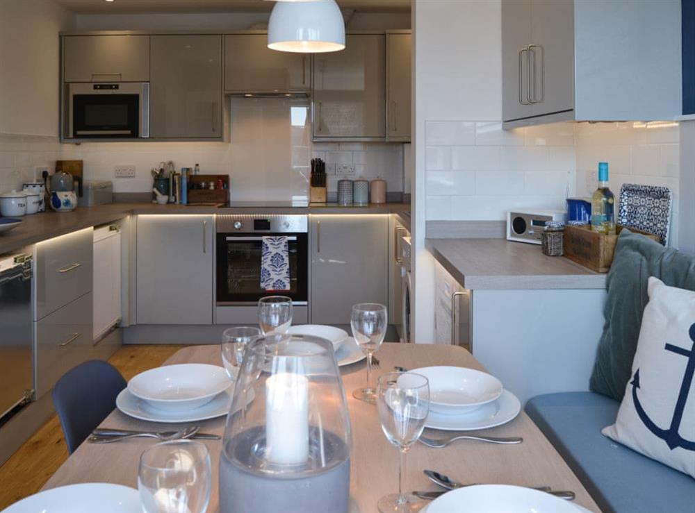 Kitchen with dining area at Beach Haven in Sheringham, Norfolk