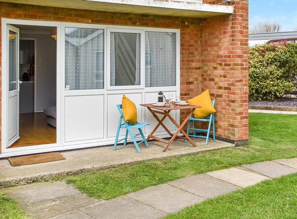 Sitting-out-area at Beach House in Corton, near Lowestoft, Suffolk