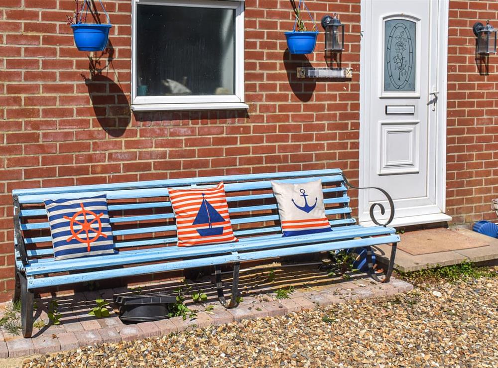 Sitting-out-area at Beach House in Eccles on Sea, Norfolk