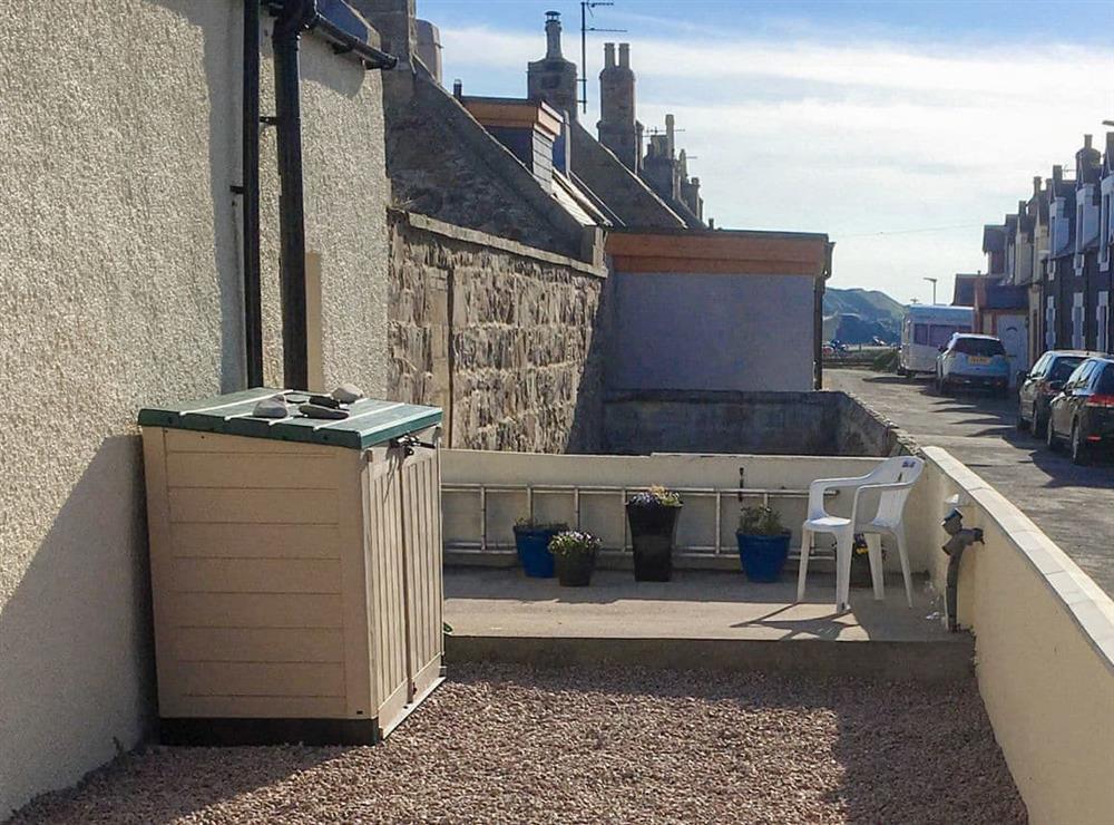 Sitting-out-area at Beach House in Findochty, near Cullen, Moray, Banffshire