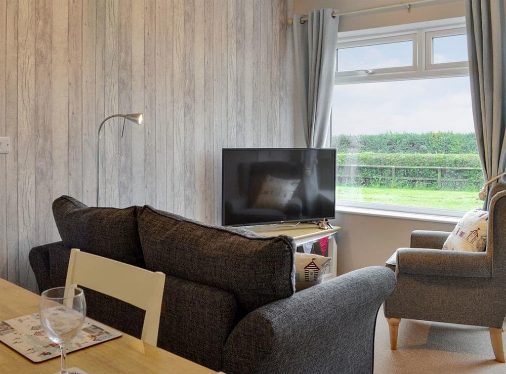 Comfortable living/ dining room at Beach House in Gristhorpe, near Filey, Yorkshire, North Yorkshire