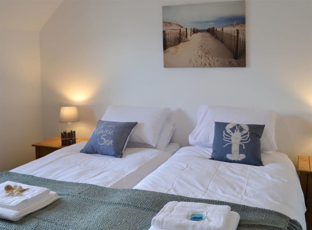 Warm and inviting double bedroom with zip and link twin beds (photo 5) at Beach House in Nairn, Highlands, Morayshire