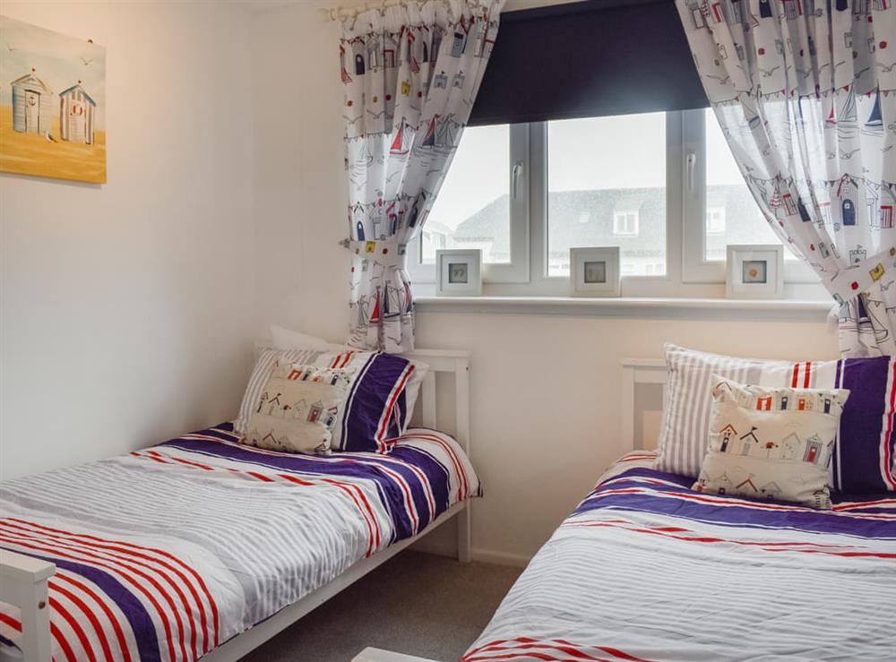 Twin bedroom at Beach House in Perranporth, Cornwall