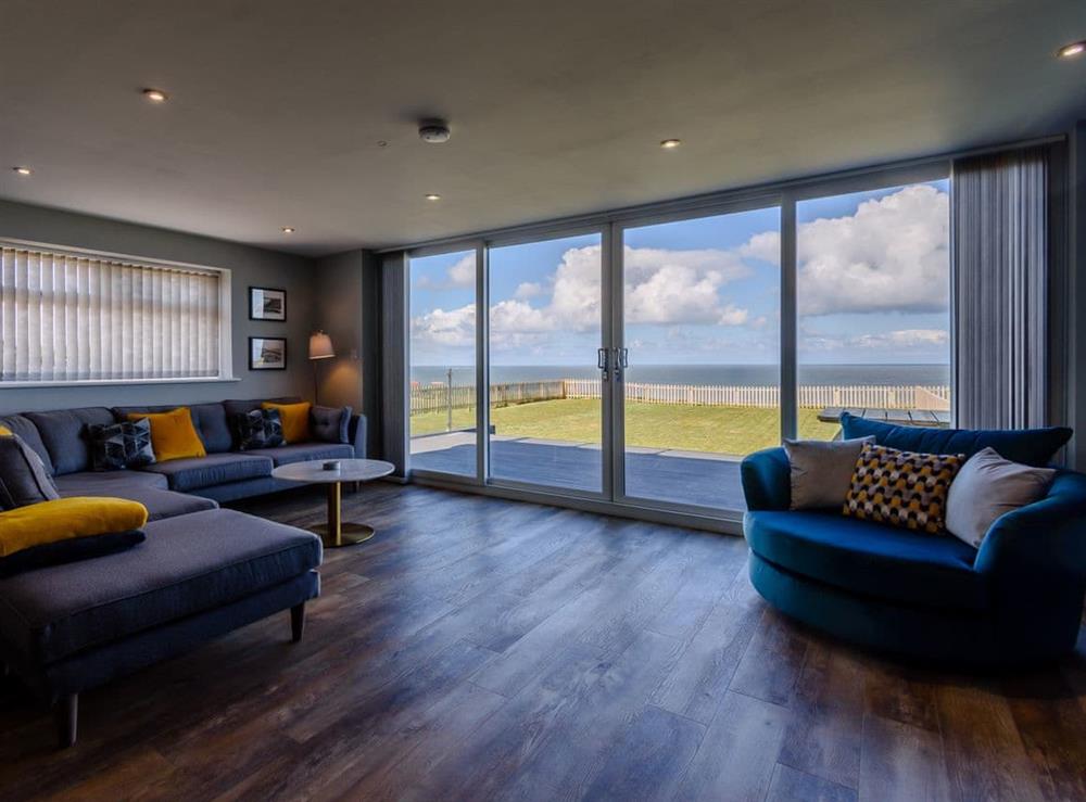 Living area at Beach House in Reighton Gap, near Filey, North Yorkshire