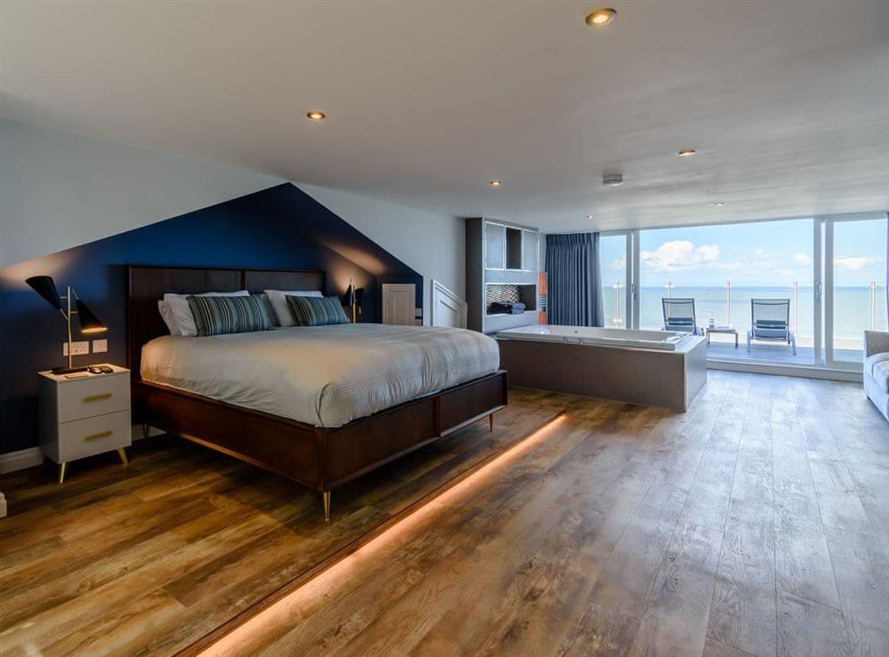 Master bedroom at Beach House in Reighton Gap, near Filey, North Yorkshire