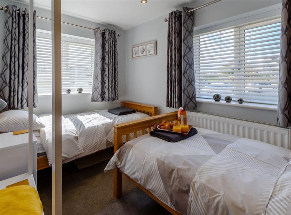 Twin bedroom at Beach House in Reighton Gap, near Filey, North Yorkshire