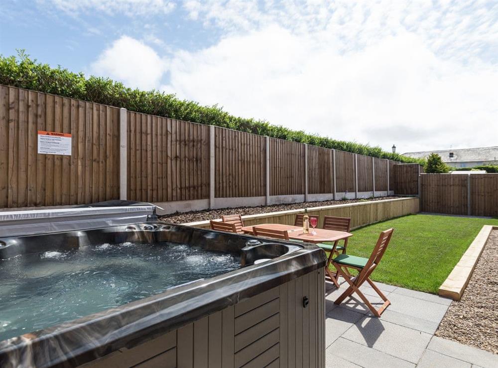 Hot tub at Beach Lodge in Winthorpe, Lincolnshire