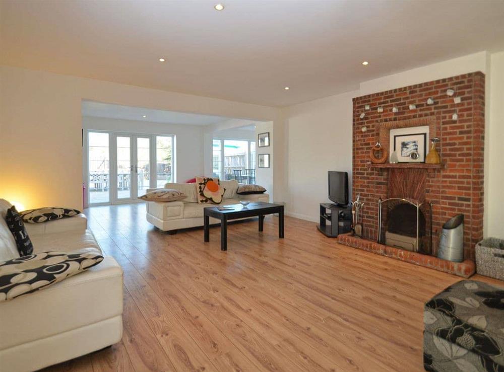The living room at Beach Reach in Greatstone on Sea, Kent