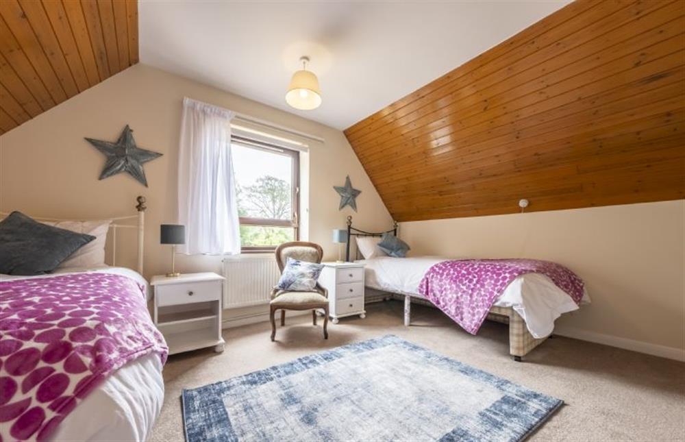 Bedroom two with twin beds at Beach Retreat, Brancaster near Kings Lynn