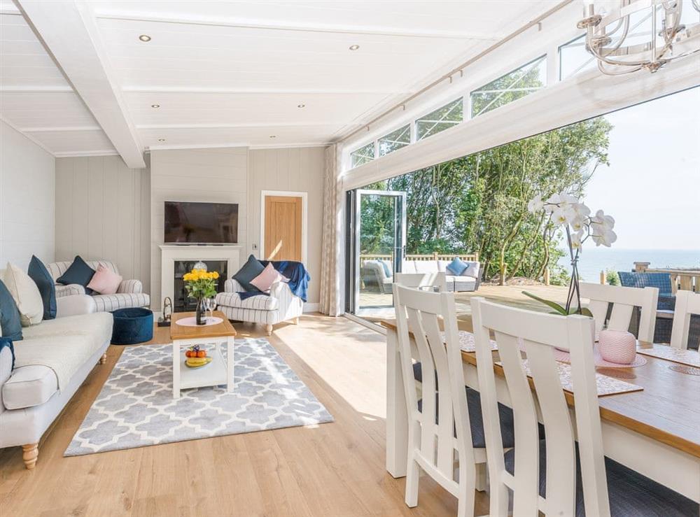 Open plan living space at Beach Retreat in Corton, near Lowestoft, Suffolk
