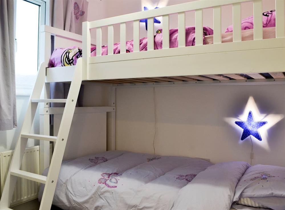 Children’s bunk bedroom at Beach View in Aberavon, near Port Talbot, Glamorgan, West Glamorgan