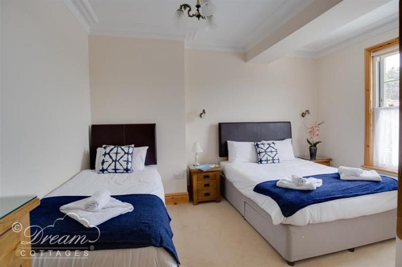 Twin bedroom at Beach View Apartment 3, Weymouth, Dorset