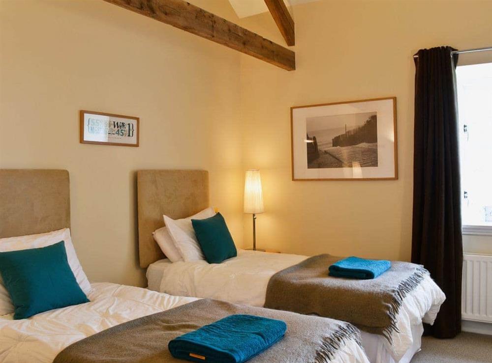 Twin bedroom at Beach View in Budle Bay, Bamburgh, Northumberland., Great Britain