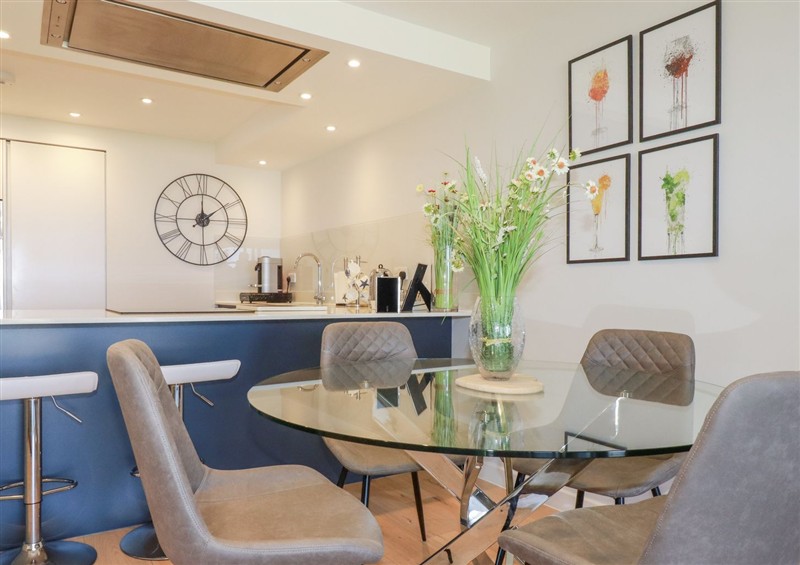 This is the dining room at Beach View Fistral, Newquay